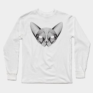 Sphynx cat Illustration Long Sleeve T-Shirt